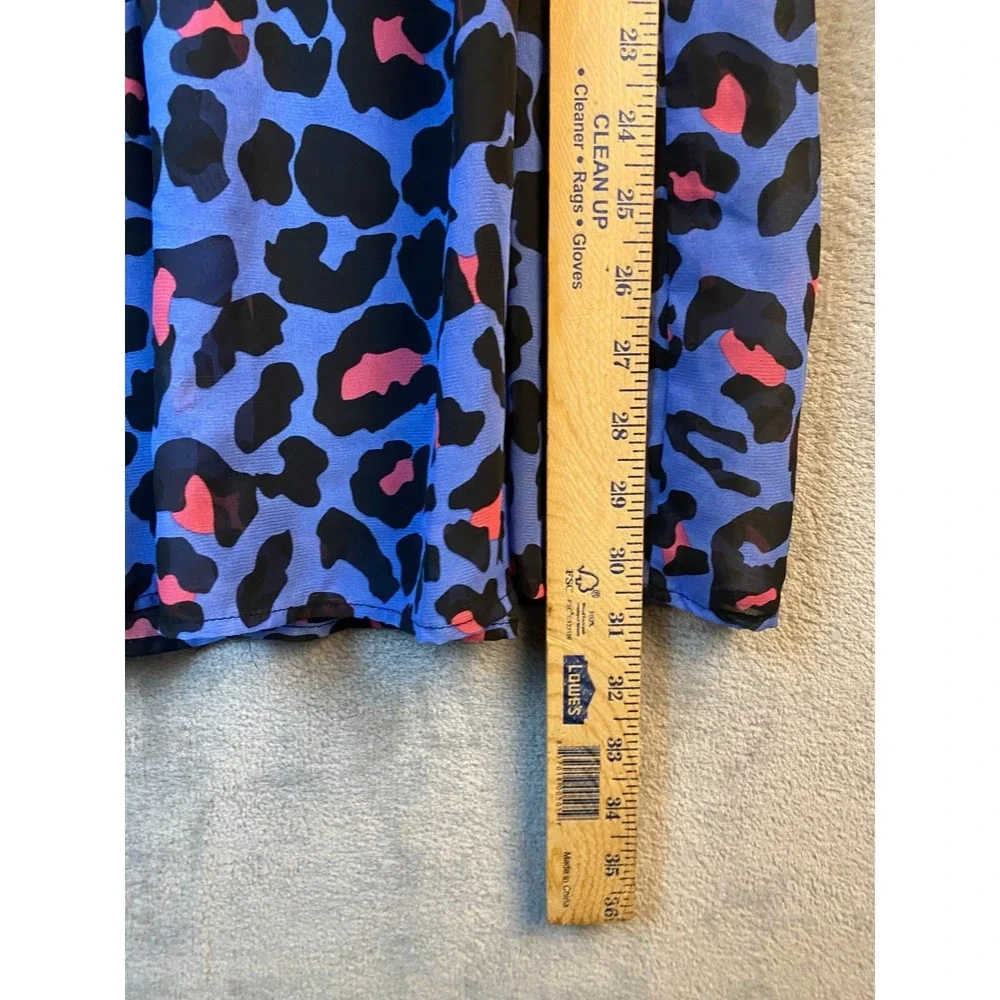 Disney Girls Dress M 10/12 Black Blue Pink Lace Leopard Sleeveless